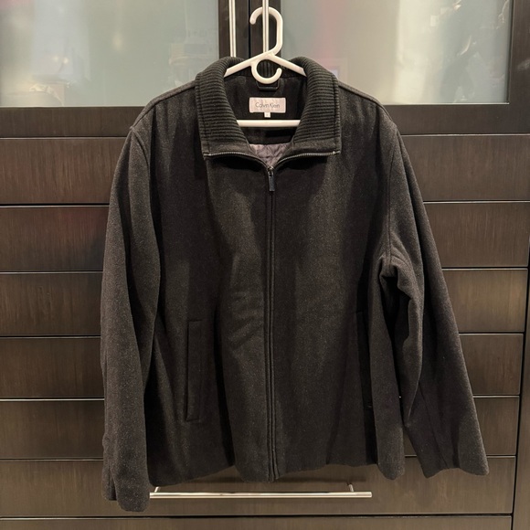Calvin Klein Wool Blend Zip Up Jacket - Picture 2 of 13